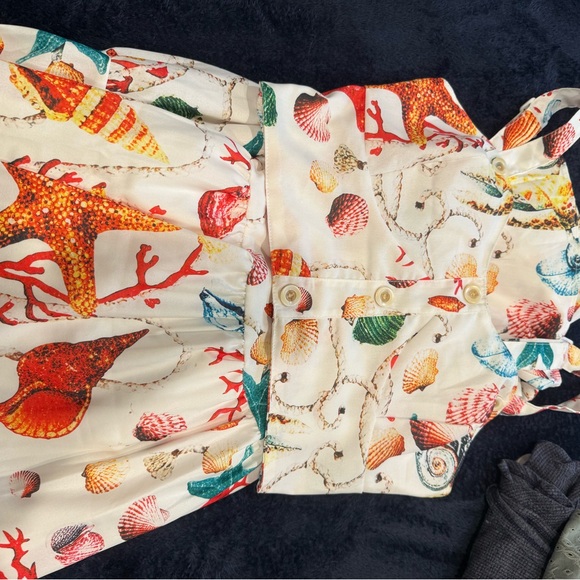 Colorful Sea Life Print Maxi Dress - Picture 4 of 8